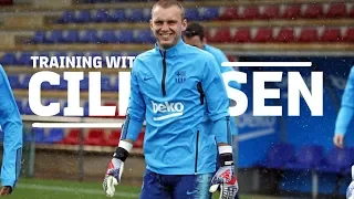 Jasper Cillessen gets ready for the Copa del Rey final