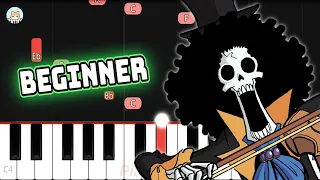 [full] One Piece OST - "Bink's Sake" - BEGINNER Piano Tutorial & Sheet Music