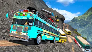 Ruta Extrema Con El Bus Blue Bird TC2000 Estilo Guatemala - ATS Mods 1.49