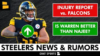 Steelers Injury Report vs. Falcons + Should Jaylen Warren Be RB1 Over Najee Harris? | Steelers News