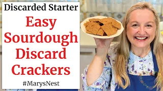 Easy No Roll Sourdough Crackers Recipe Using Sourdough Starter Discard