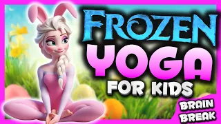 🐰🌸FROZEN YOGA 🧘‍♀️ calming yoga for kids | Easter Bunny Brain Break | Danny Go Noodle inspired🌸🐰