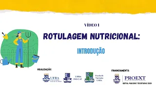 Rotulagem Nutricional -  Introdução