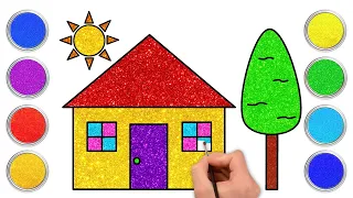 How to Draw A House Step By Step | एक प्यार सा घर कैसे बनाएं | Drawing for Kids | Chiki Art Hindi