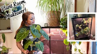 Give My Plant Room A Makeover With Me | Ikea Rudsta Greenhouse Cabinet Setup and New Plant Shelf
