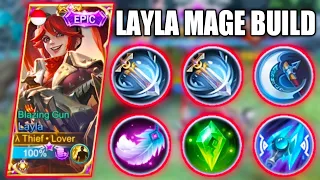 LAYLA MAGE BUILD, CRITICAL MAGIC DEMAGE HACK! SOLO RANK CARRY TEAM - MOBILE LEGENDS