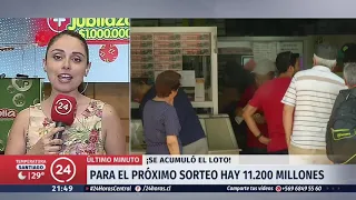 Se acumuló otra vez el Loto: $11.200 millones a repartir este domingo | 24 Horas TVN Chile