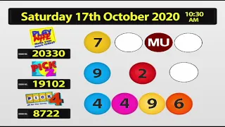NLCB Online Draws  Saturday 17th October 2020