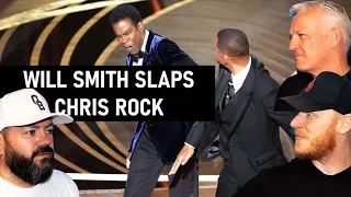 Will Smith SLAPS Chris Rock at the Oscars REACTION!! | OFFICE BLOKES REACT!!