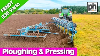 Ploughing & Pressing With FENDT 936 Vario Lemken Diamant 11 #agriculture