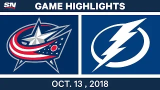 NHL Highlights | Blue Jackets vs. Lightning - Oct. 13, 2018