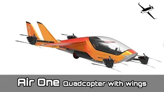AIR ONE EVTOL - Quadcopter with wings
