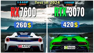 RX 7600 vs RTX 3070 Testing games at 1080P and 1440P max settings 2024