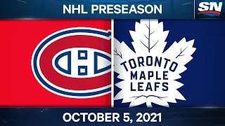 NHL Pre-Season Highlights | Canadiens vs Maple Leafs – October 5th, 2021