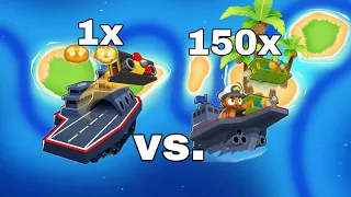 Btd6 god boosted carrier flagship vs. 150 aircraft carriers