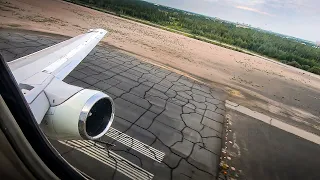 LATE ROTATION? Canadian North 737-200 FULL TAKEOFF From Yellowknife