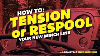 How to Setup, ReSpool or Tension any new winch rope - Warn VR-10s - Jeep Wrangler