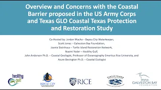 Texas Coastal Barrier Forum (Nov 2020)