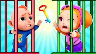 Rescue The Baby - Police Officer Songs + Wheels On The Bus | More Nursery Rhymes & Rosoo Kids Songs