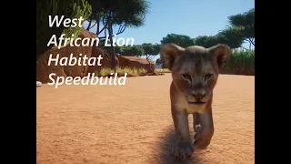 Simple West African Lion Habitat Speed Build | Planet Zoo