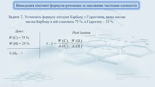 Хімія. 7 клас. Розв'язування задач за відомими масовими частками елементів.