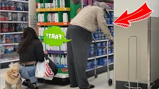 Bad Grandpa Farts In Peoples Faces At Grocery Store!!