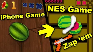 I made Fruit Ninja into a real 8-Bit NES game