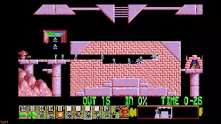 Lemmings (1991) - Mayhem - Level 27 - Just a Minute (Part Two)