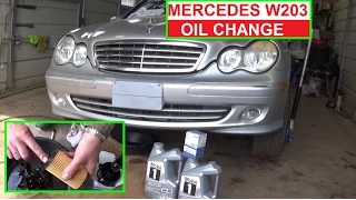 Mercedes W203 Oil change  Mercedes c320 c230 c240 c280  How to do oil change