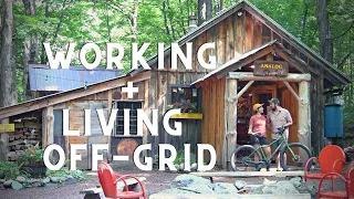 Young Couple Quits 9-5 Job | Starts Thriving Off-Grid Bike Business In Vermont Woods