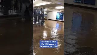 New York City flooding leaves subway stations drenched