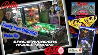 #1262 Bally SPACE INVADERS & Williams THE GETAWAY & TIME WARP Pinball Machines! TNT Amusements