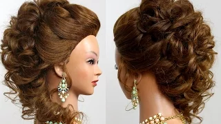 Prom bridal hairstyle for long hair tutorial