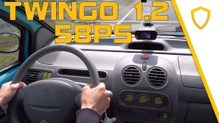 Renault Twingo 1.2 -  58PS flat out on Autobahn POV Top Speed