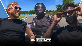 Damon Hill takes on Rob and Romesh in HILARIOUS Go-Kart race! 😂 | Rob & Romesh vs F1