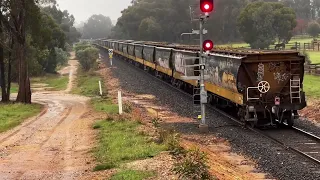 Freight trains in Maryborough Victoria