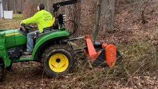 DESTROY BRUSH WITH A FLAIL MOWER
