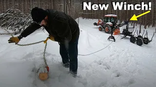 Must-Have Log Loader Trailer Upgrade!  (Wallenstein L1400 Winch Install)