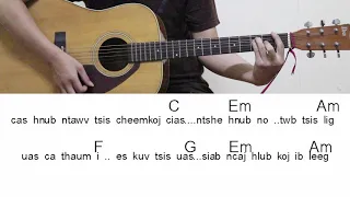 cas tsis cheem koj cias guitar cover