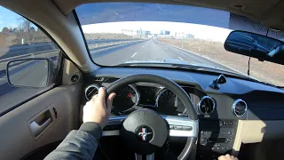 Ford Mustang GT 4.6L V8 (2008) - POV Highway Drive (4K)