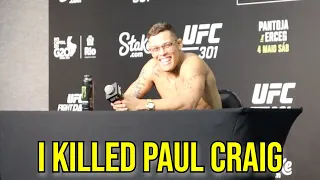 Caio Borralho, "I was going to kill Paul Craig and I did it" | UFC 301