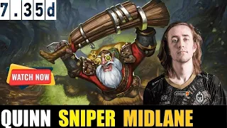 🤯QUINN [SNIPER] MID 7.35D - DOTA 2 HIGHEST MMR MATCH #dota2    #dota2gameplay   #quinn