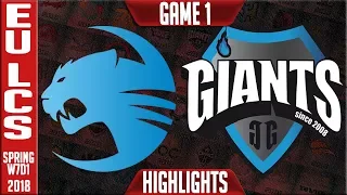 ROC vs GIA Highlights | EU LCS Week 7 Spring 2018 W7D1 | Roccat vs Giants Highlights