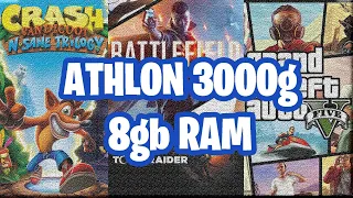 ATHLON 3000G | VEGA 3 | 8GB RAM | GTA V | BATTLEFIELD 1 | CRASH BANDICOOT | TOMB RAIDER