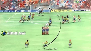 Roberto Carlos legendary goal against France - breaking the laws of physics