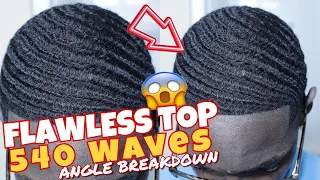 HOW TO BRUSH TOP 540 WAVES | ANGLES BREAKDOWN | 360 WAVES HAIR TUTORIAL