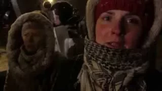 Women As A Live Defense At Euromaidan In Kiev Ukraine