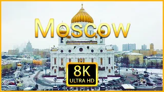 Moscow 8K ULTRA HD - Scenic Drone Relaxation Video With Calming Piano Music