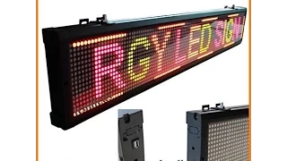 USB Led Display Tutorials Leadleds Tricolor Led Sign LLDP762-1696RGY