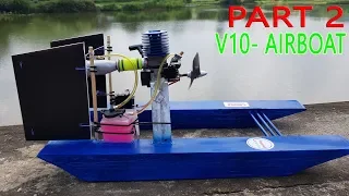 Build a Airboat RC using Nitro 2-stroke Engine - Part 2